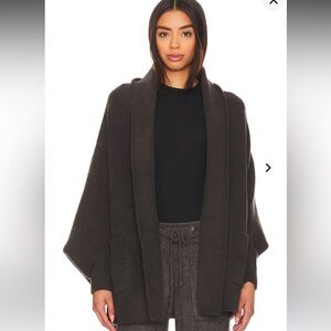 Barefoot Dreams Charcoal Gray Poncho